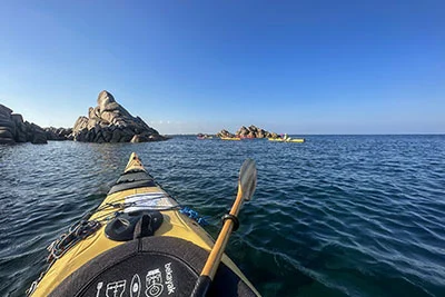 Photo de kayak en mer de Corse
